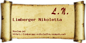 Limberger Nikoletta névjegykártya