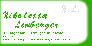 nikoletta limberger business card